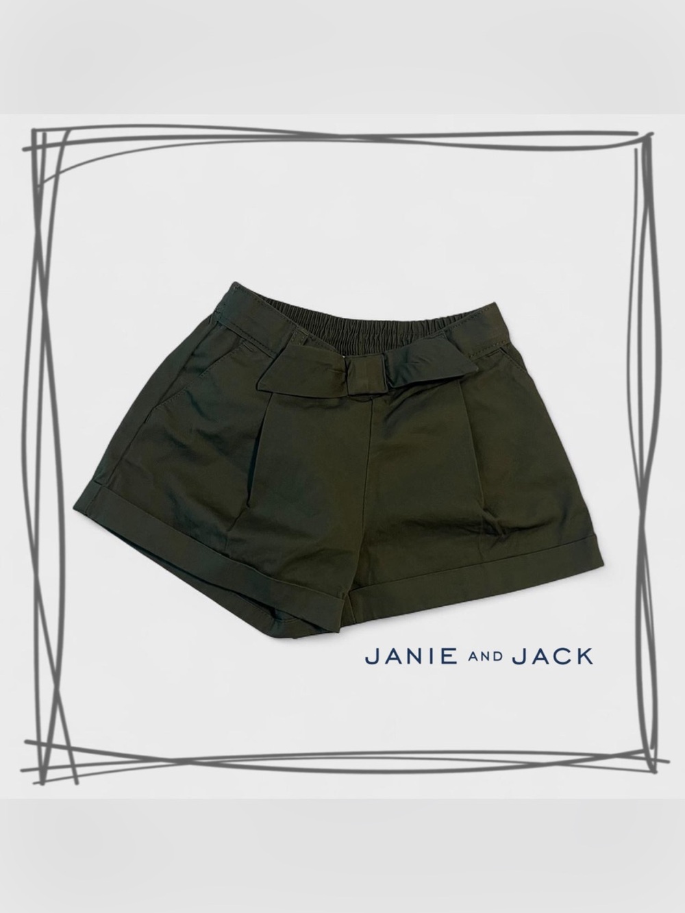 Janie and Jack High Waist Green Shorts